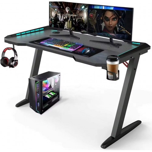 Gaming Γραφείο / Game Table All Black Desktop 120×60×75 cm