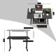 Gaming E-DESK G6 120x60cm / Γυαλινη επιφανεια / Ρυθμιζομενο Υψος  / USB& C-TYPE  Θυρες / Συρταρι Αποθηκευσης χρωμα Μαυρο 