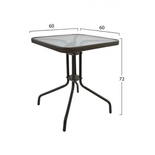 ΣΕΤ ΤΡΑΠΕΖΑΡΙΑ 3ΤΜΧ ΚΑΡΕΚΛΕΣ ΚΑΙ ΤΡΑΠΕΖΙ 60x60 ΚΑΦΕ 1060