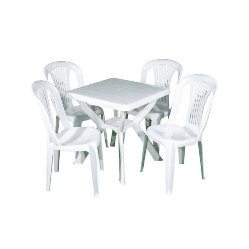 ΣΕΤ ΤΡΑΠΕΖΑΡΙΑΣ ΚΗΠΟΥ ΑΡΤΕΜΗΣ 5 ΤΕΜ 70x70x72cm ΛΕΥΚΟ 6633