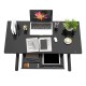 Gaming E-DESK G6 120x60cm / Γυαλινη επιφανεια / Ρυθμιζομενο Υψος  / USB& C-TYPE  Θυρες / Συρταρι Αποθηκευσης χρωμα Μαυρο 
