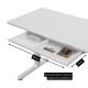 Gaming E-DESK G3 120x60cm / Γυαλινη επιφανεια / Ρυθμιζομενο Υψος / RGB LED / USB& C-TYPE  Θυρες / Συρταρι Αποθηκευσης Χρωμα Λευκο 