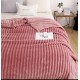 Κουβερτα Fleece Υπερδιπλη 220*240 βελούδινη με ρίγες ροζ