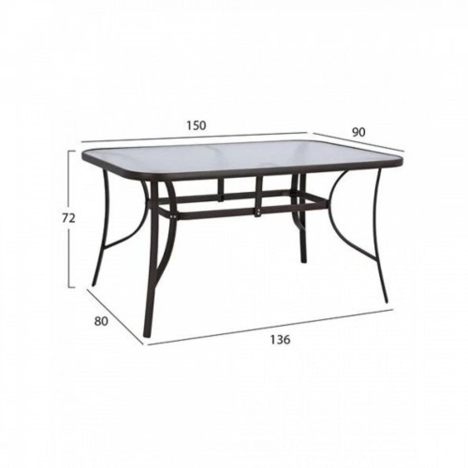 ΤΡΑΠΕΖΙ BRUNO 150X90Χ72Υεκ. ΚΑΦΕ ΜΕΤΑΛΛΙΚΟ ΜΕ ΓΥΑΛΙΝΗ ΕΠΙΦΑΝΕΙΑ 24618 ΤΡΑΠΕΖΙ BRUNO 150X90Χ72Υεκ. ΚΑΦΕ ΜΕΤΑΛΛΙΚΟ ΜΕ ΓΥΑΛΙΝΗ ΕΠΙΦΑΝΕΙΑ 24618