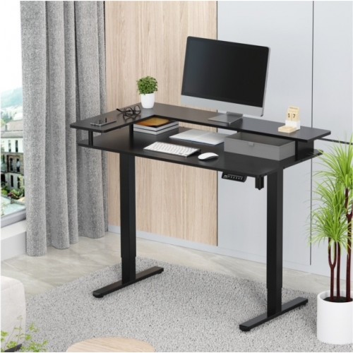 Γραφειο E-DESK ZWL 120X60 / Ρυθμιζομενο Υψος / Συρταρι Αποθηκευσης Χρωμα Μαυρο