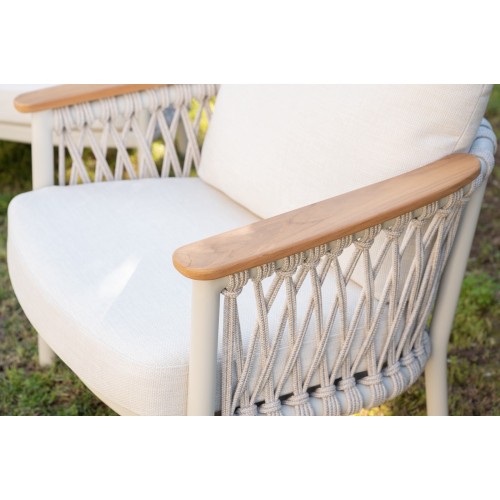 Luxury Σετ Καθιστικού 4 ΤΜΧ Εξωτερικού Χώρου με Πέτρινο Τραπεζάκι