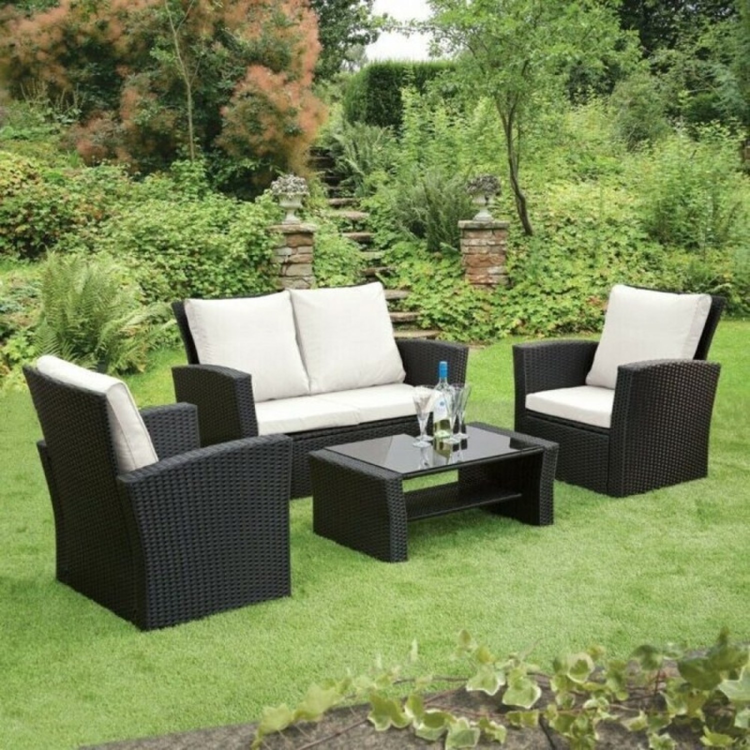 ΣΕΤ ΣΑΛΟΝΙ 4ΤΜΧ MALTA RATTAN WICKER ΑΝΘΡΑΚΙ ΣΚΟΥΡΟ-ΚΡΕΜ ΜΑΞΙΛΑΡΙΑ 01457