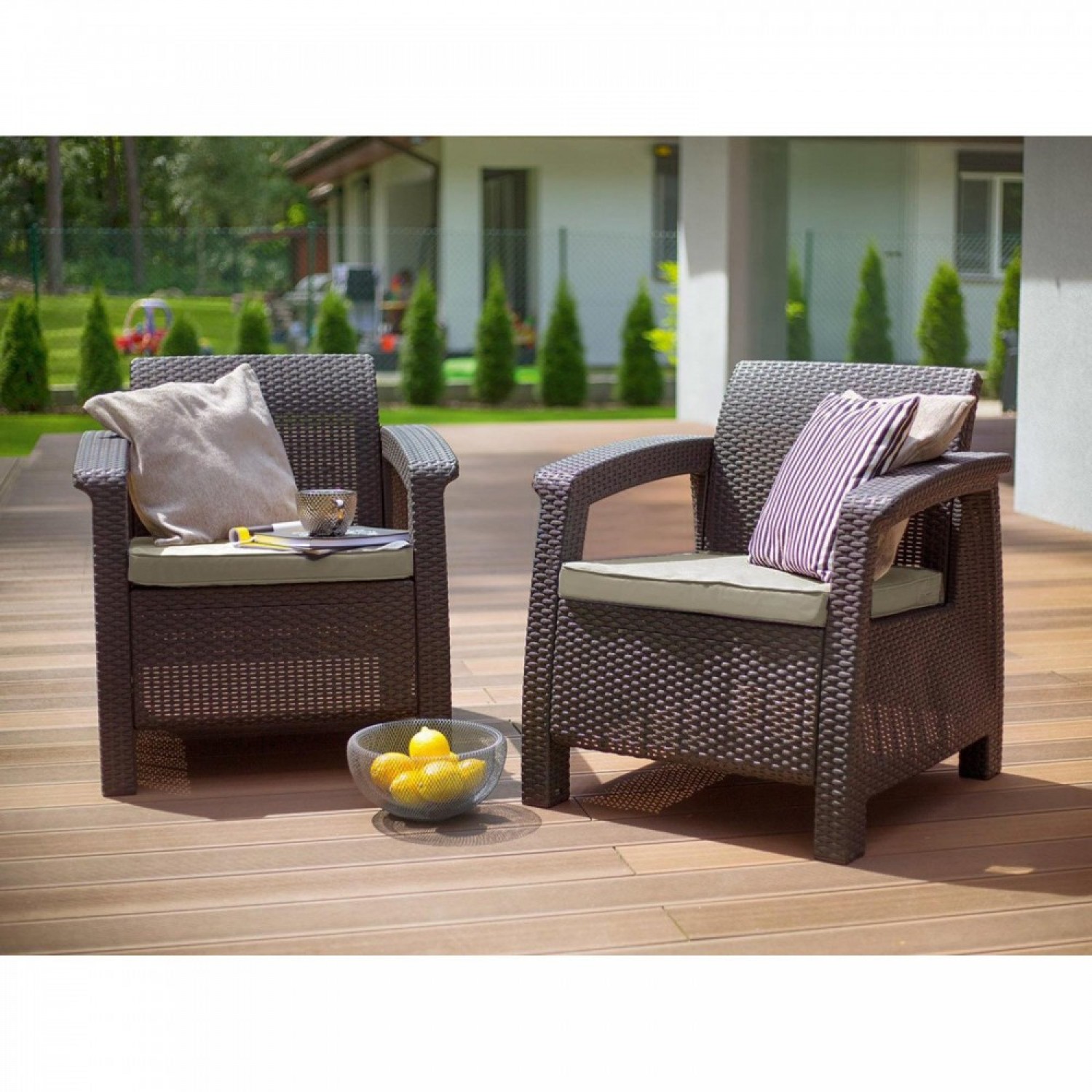 Σαλόνι Κήπου Creta Rattan Καφε Σετ(4 ΤΜΧ) Σαλόνι Κήπου Creta Rattan Καφε Σετ(4 ΤΜΧ)