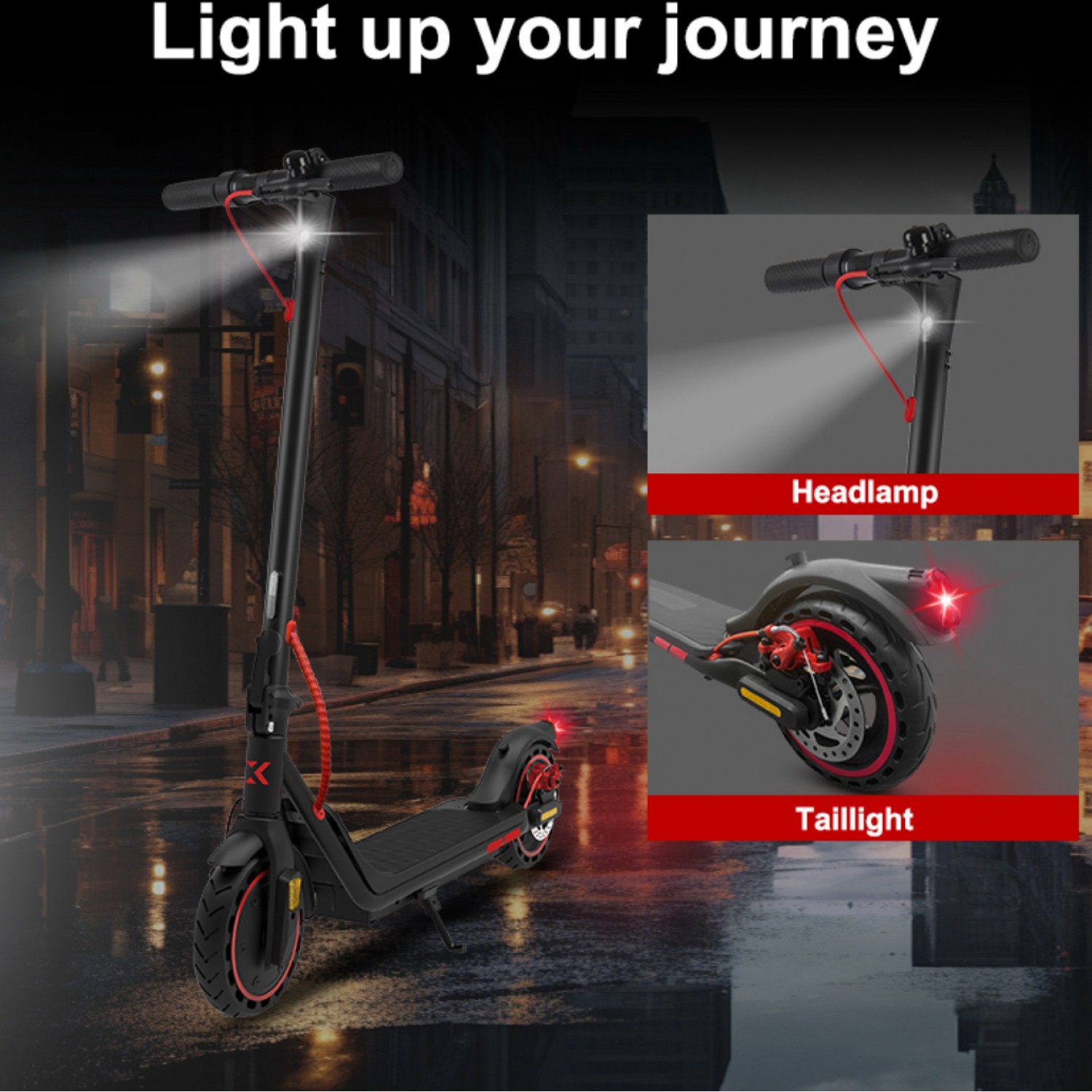 Ηλεκτρικό πατίνι 36V 350W με 25km/h max ταχύτητα και αυτονομία 30km μαύρο