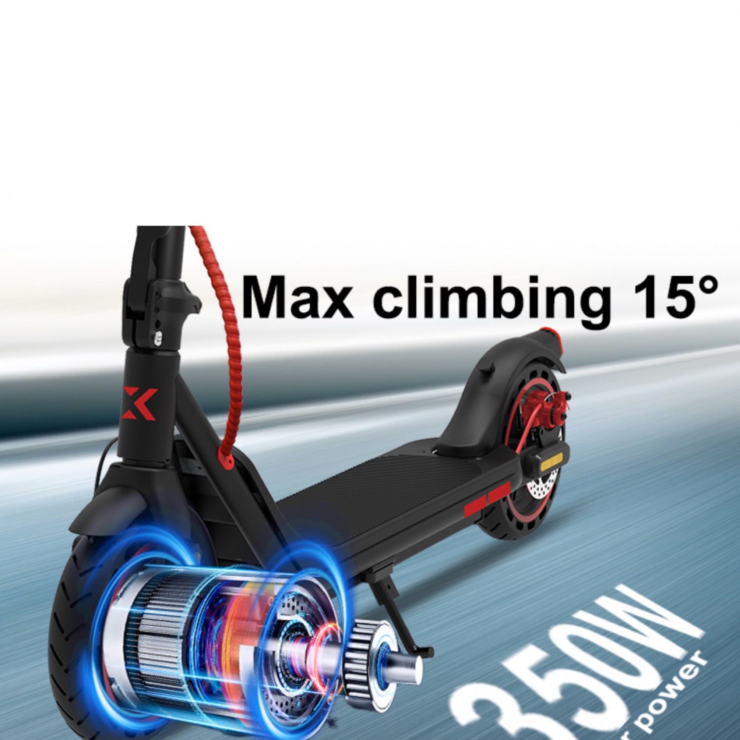 Ηλεκτρικό πατίνι 36V 350W με 25km/h max ταχύτητα και αυτονομία 30km μαύρο