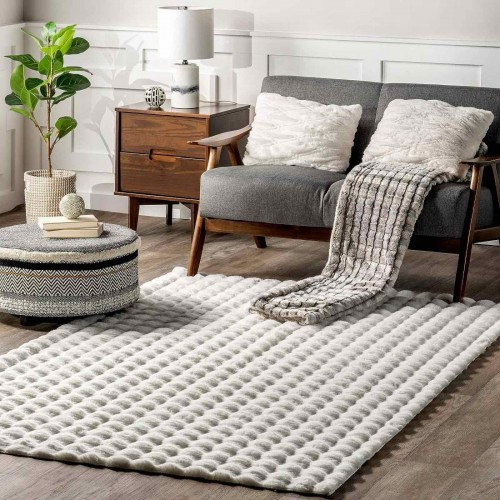 Γούνινο Χαλί Rabbit FUR GEL 160x210cm Ιβουάρ