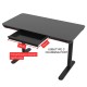 Gaming E-DESK G3 120x60cm / Γυαλινη επιφανεια / Ρυθμιζομενο Υψος / RGB LED / USB& C-TYPE  Θυρες / Συρταρι Αποθηκευσης Χρωμα Μαυρο 