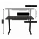 Gaming E-DESK G6 120x60cm / Γυαλινη επιφανεια / Ρυθμιζομενο Υψος  / USB& C-TYPE  Θυρες / Συρταρι Αποθηκευσης χρωμα Μαυρο 