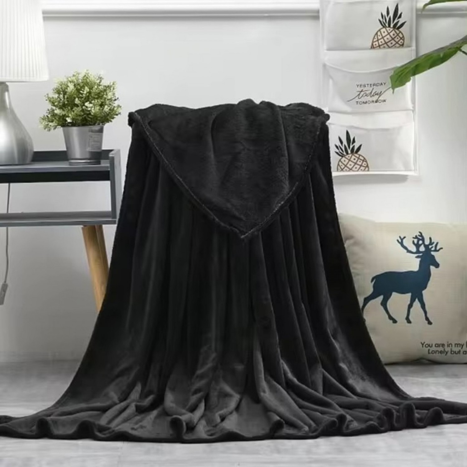 Κουβέρτα fleece 220x240cm ως ριχτάρι σε καναπέ