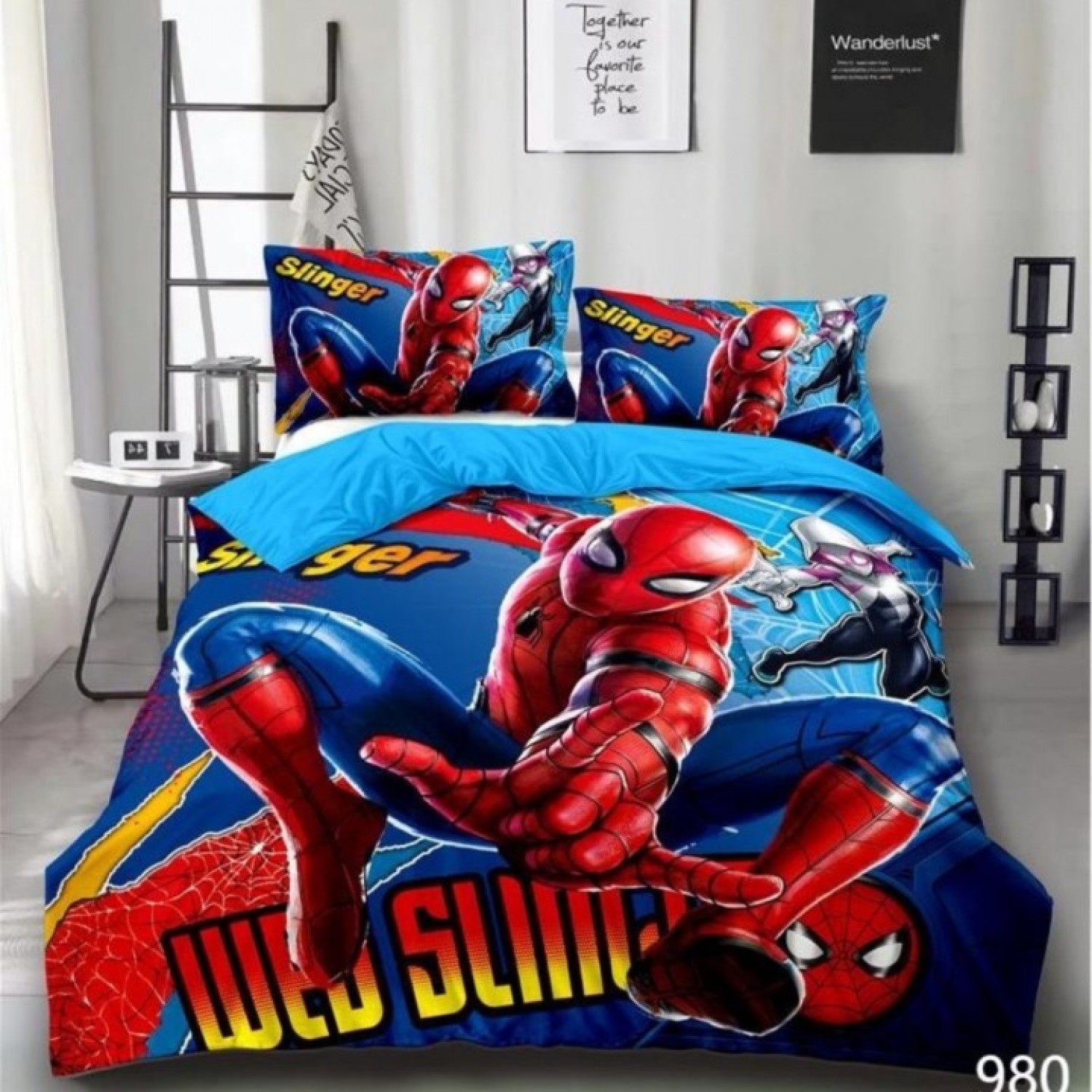 Παιδικά σετ σεντόνια μονά- SPIDERMAN 02 Μονόχρωμα Σετ Σεντόνια 70% βαμβάκι - 30% micromodal