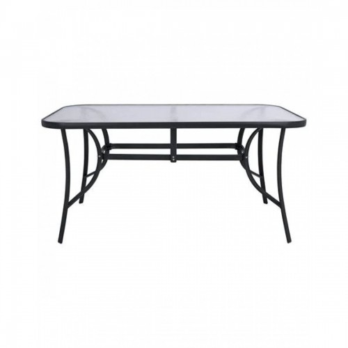 ΤΡΑΠΕΖΙ BRUNO 150X90Χ72Υεκ. ΓΚΡΙ ΜΕΤΑΛΛΙΚΟ ΜΕ ΓΥΑΛΙΝΗ ΕΠΙΦΑΝΕΙΑ 24617